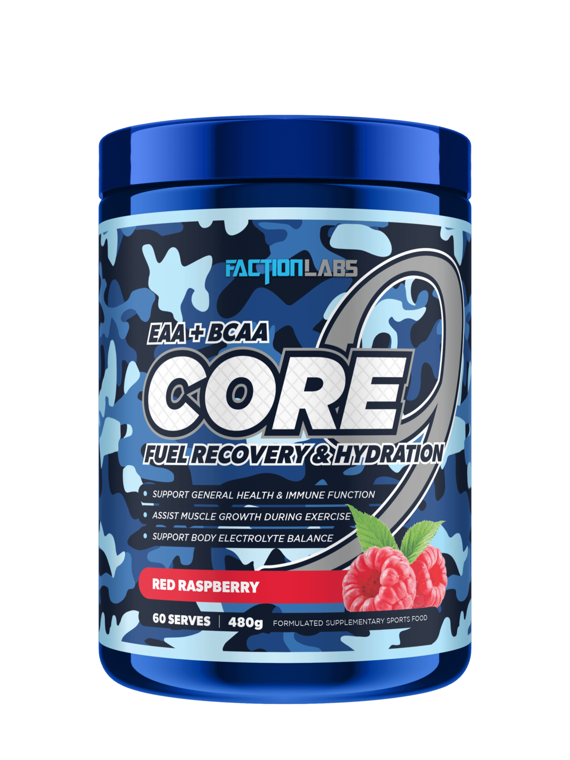 Core 9 Aminos - 60 Servings, Flavour: Red Raspberry