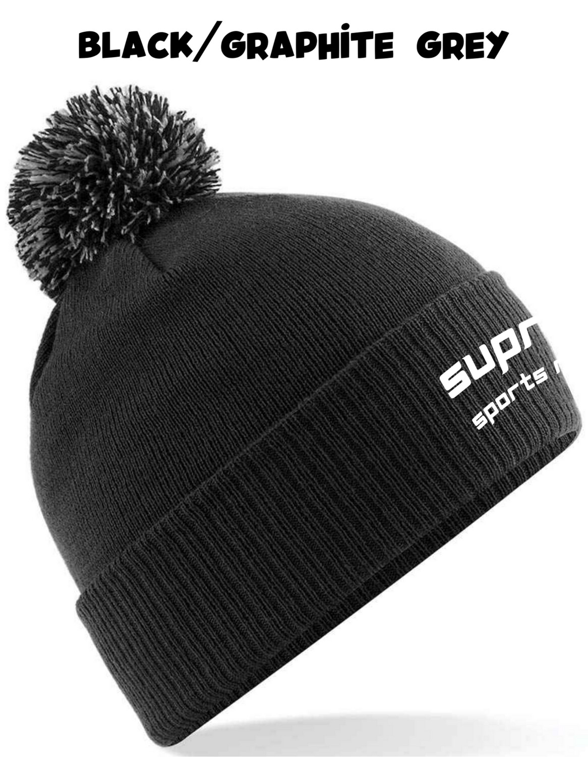 Supreme Beanies, Colour: Black/Graphite Grey