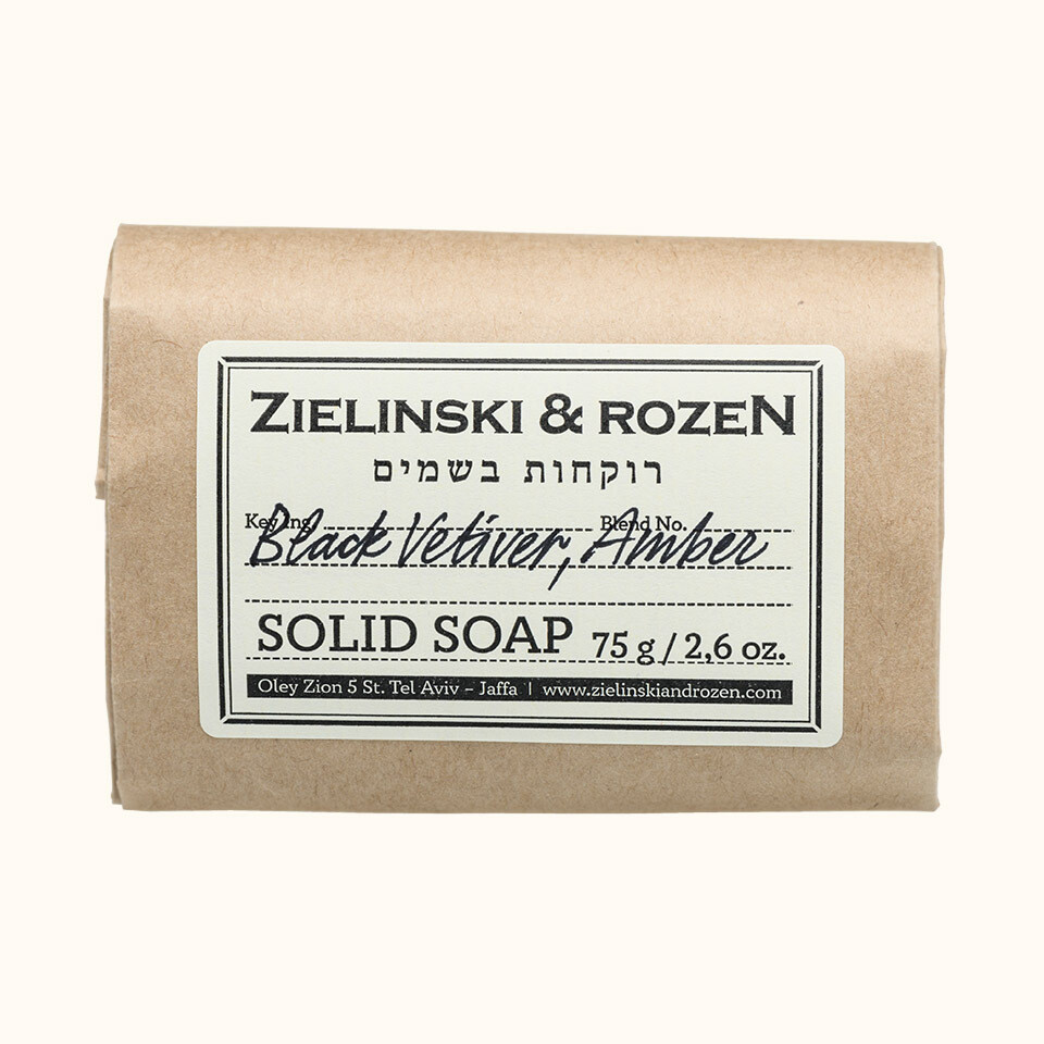 Solid soap Black Vetiver, Amber (75 g)