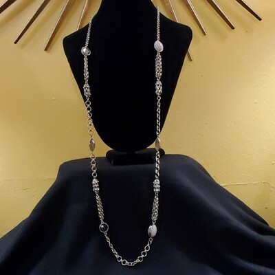 LOFT Goldtone Rhinestone Jeweled Necklace #669