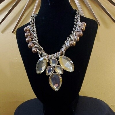 LOFT Chunky Jewel Pendant Necklace #662
