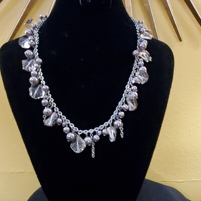 LOFT Beaded Dangle Choker Necklace #598