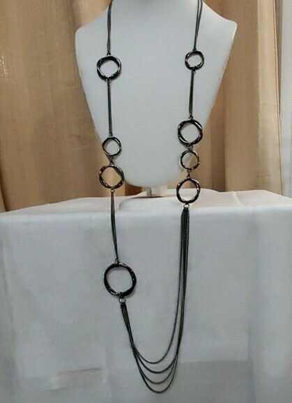 Ann Taylor Pewter Chainlink Necklace #587
