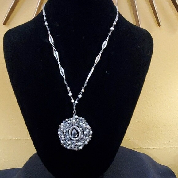 LOFT - Bead Pearl Pendant Necklace #604
