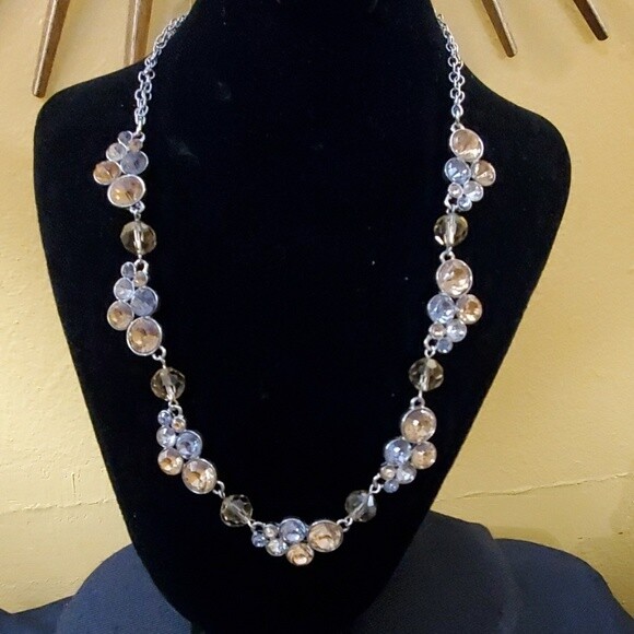 LOFT Rhinestone Statement Necklace #321