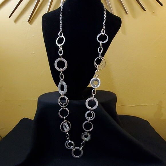 LOFT Long Silver Chainlink Necklace #186