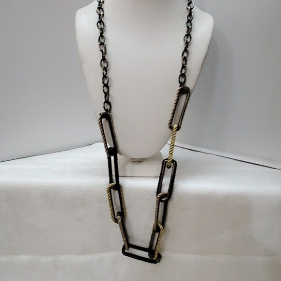 LOFT Tri-Color Gold Chain Necklace #141