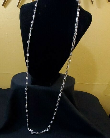 Ann Taylor Long Silver Chainlink Necklace #188