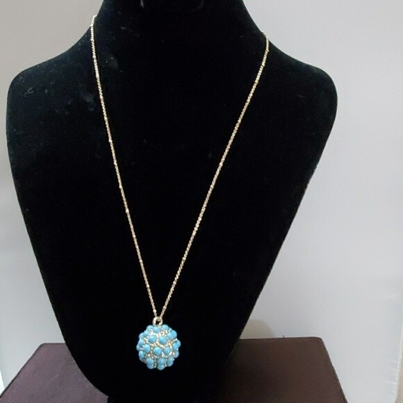 Ann Taylor Turquoise Pendant Necklace #30