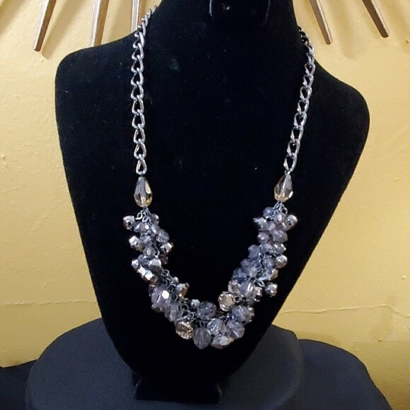 LOFT Smoky Grey Chunky Necklace #172
