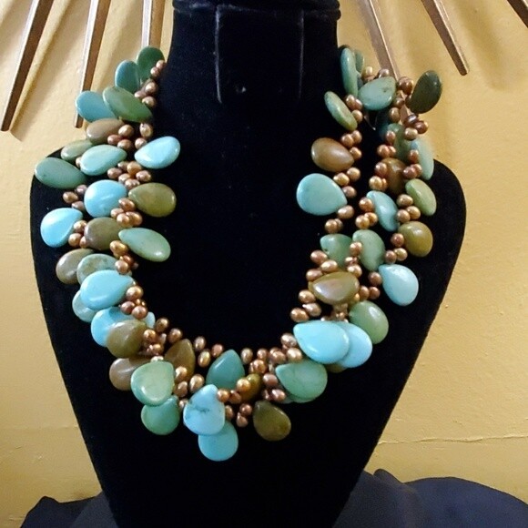 Erica Zap Jade Cluster Stone Mix Necklace #127