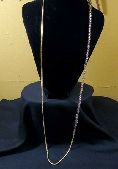 LOFT Gold Facet Bead Necklace #804