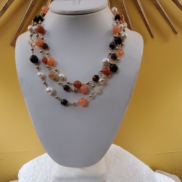 LOFT Coral Multistrand Necklace #106