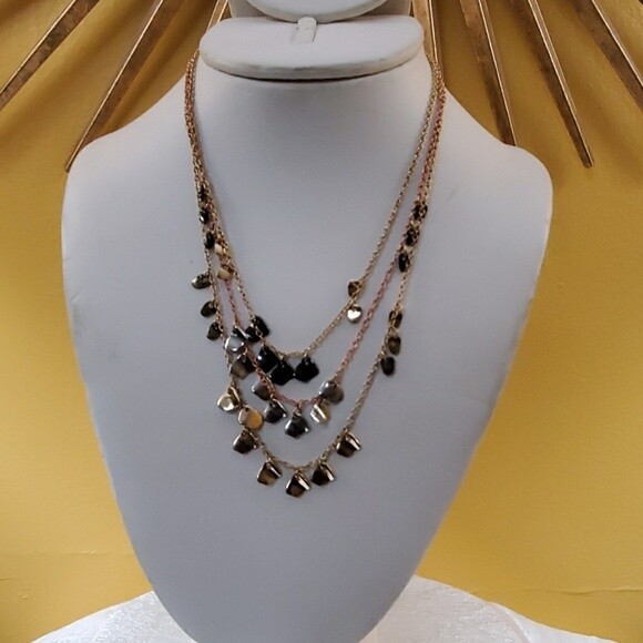 LOFT Tri-color Multistrand Necklace #111