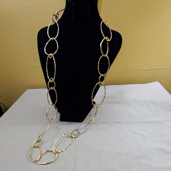 Ann Taylor Goldtone Chainlink Necklace NWOT #60