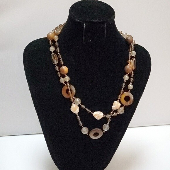 Ann Taylor Brown Multistrand Necklace #51