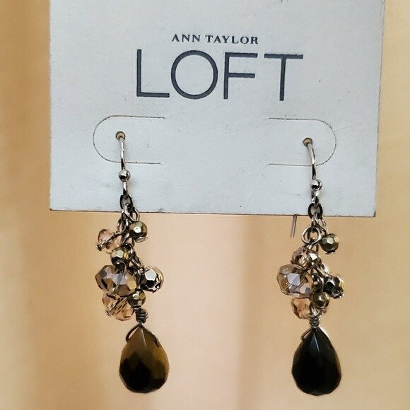 LOFT Brown Bead Cluster Earring #480