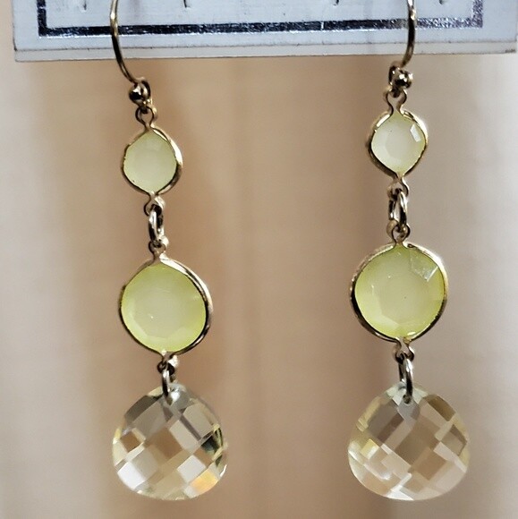NWOT Yellow Drop Earrings #410