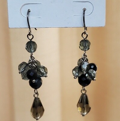LOFT Blue Cluster Bead Earrings #492