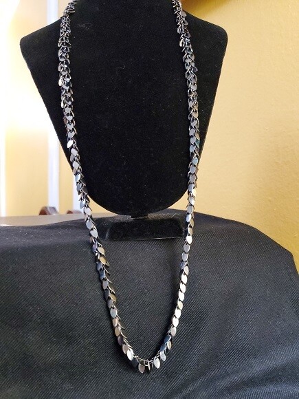 LOFT Pewter Dangle Leaf Necklace #791