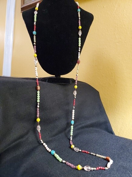 Multicolor Seed Bead Necklace #798