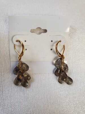 LOFT Grey Cluster Bead Earrings #831