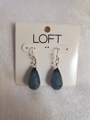 Ann Taylor Green Facet Bead Drop Earrings #835