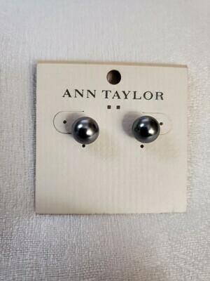 Ann Taylor Grey Ball Earrings #833