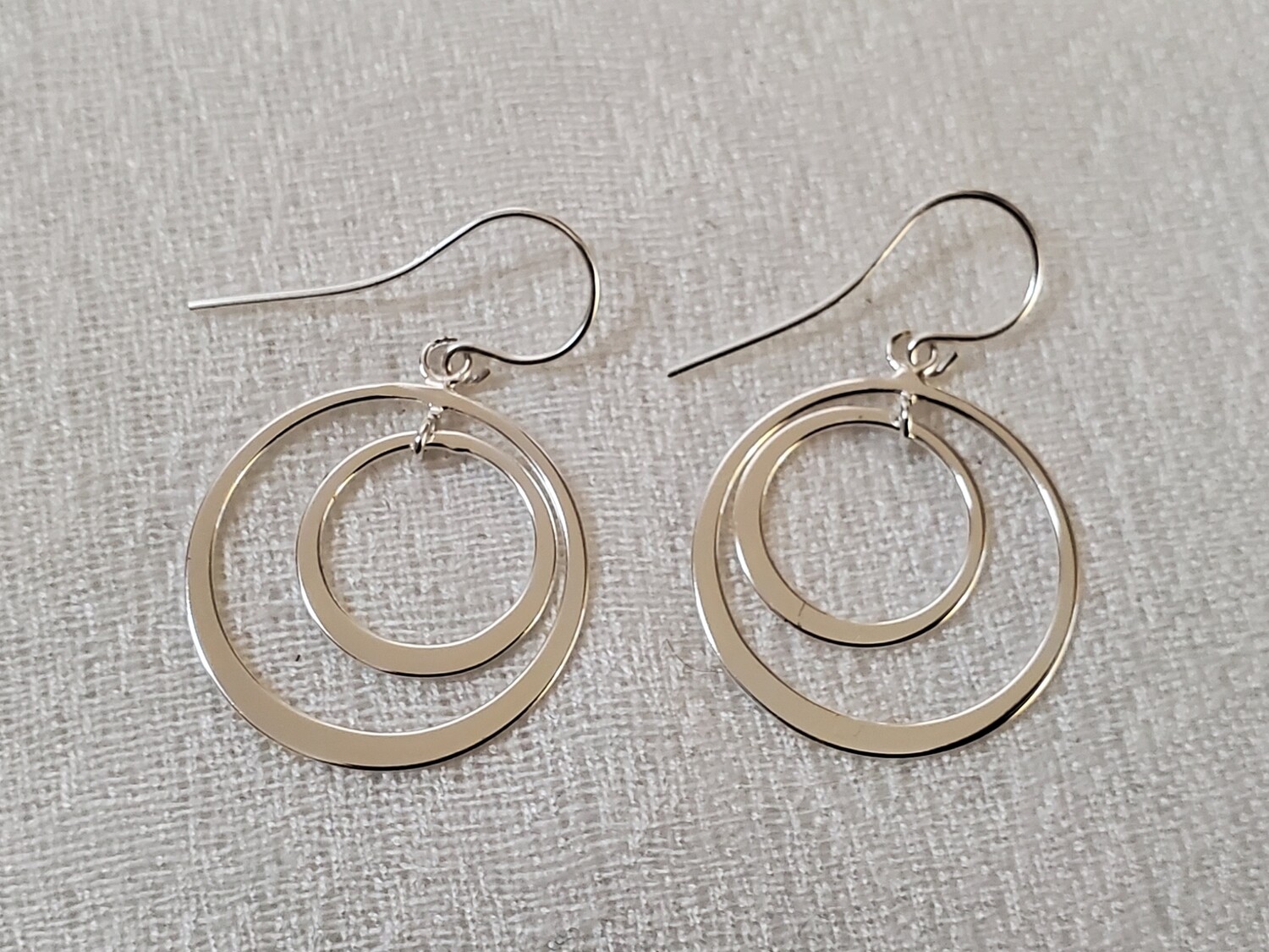 LOFT Silver Double Hoop Earrings #880