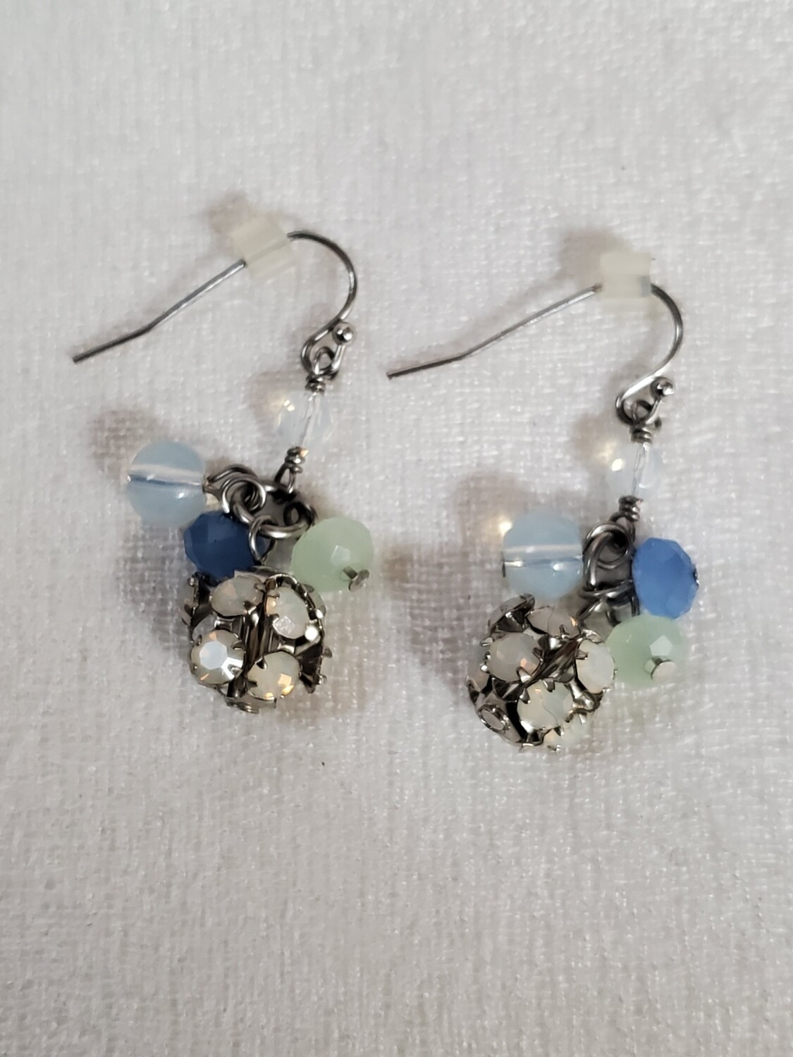 LOFT Shades of Blue Rhinestone Earrings #890