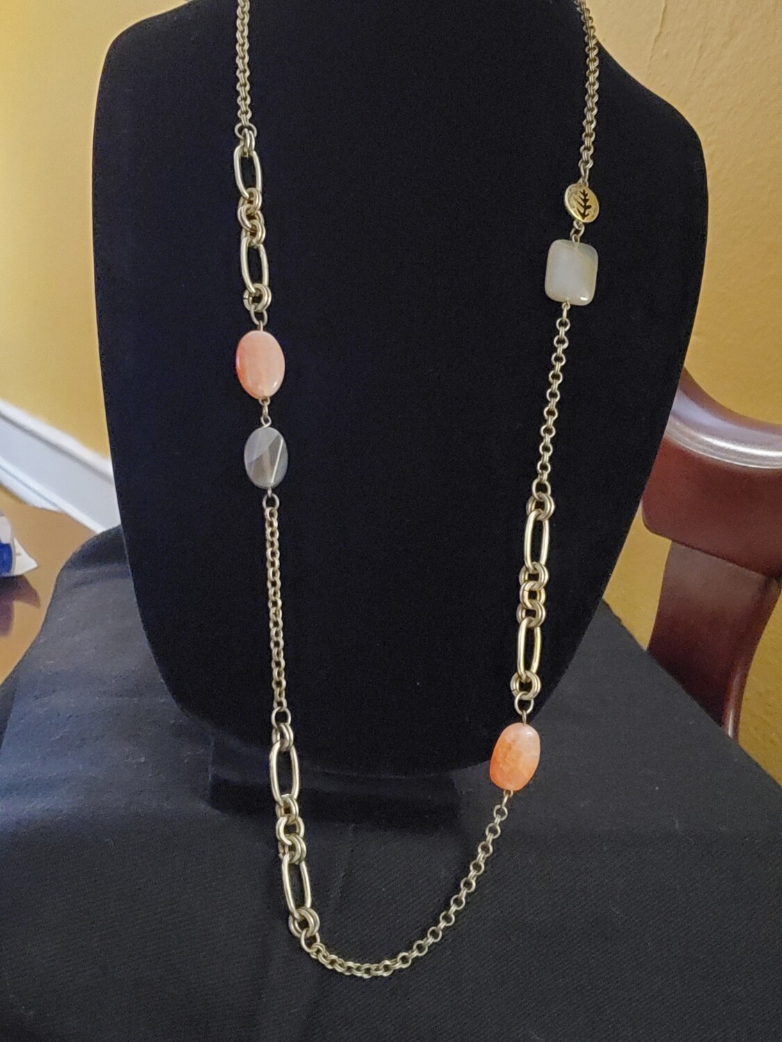 LOFT Goldtone Multi-Color Stone Necklace #1063
