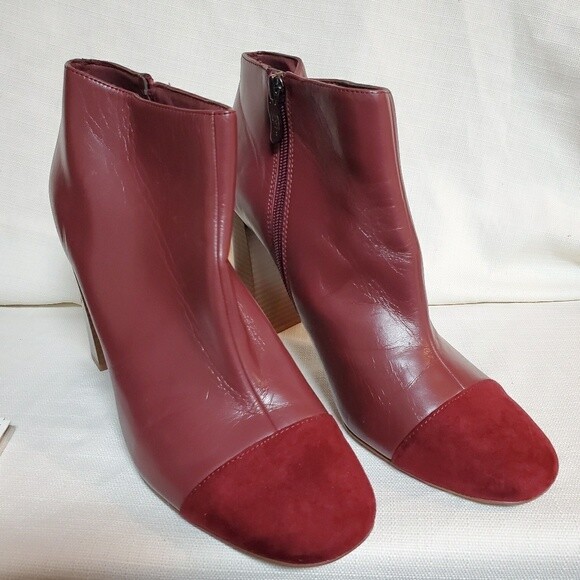 LOFT Burgandy Ankle Boot sz 10 #1337