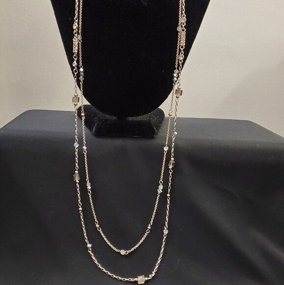 LOFT Multi-Strand Rhinestone Necklace #1447