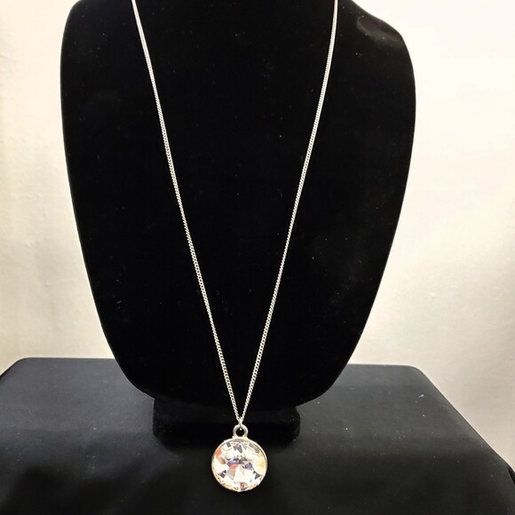 Ann Taylor Rhinestone Pendant Necklace #1473