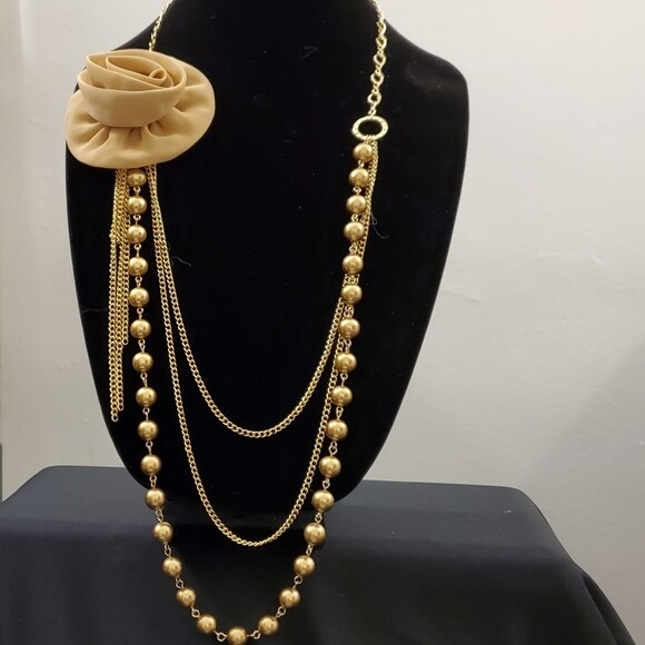 LOFT Gold Faux Pearl Necklace #1486