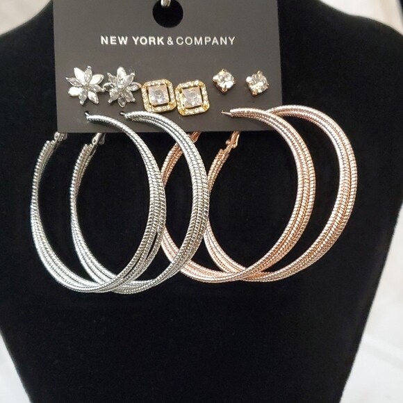 NY &amp; Co. Textured Hoop/Stud Earring Set #2066