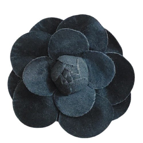 LOFT Blue Velvet Floral Pin Brooch #442