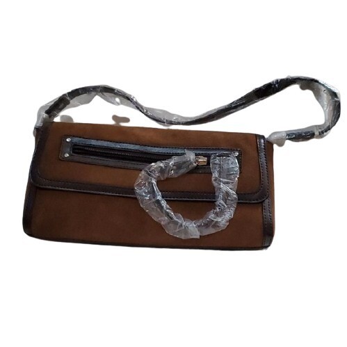 Ann Taylor Brown Suede Handbag #15999
