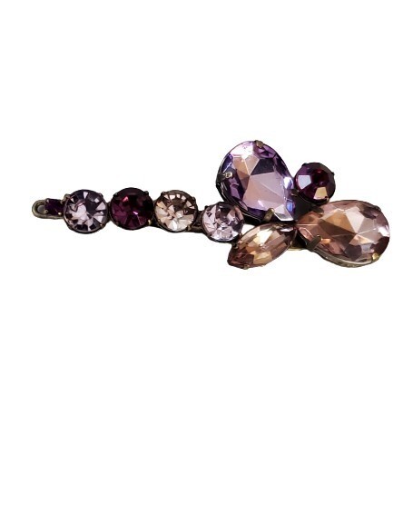 LOFT Purple Rhinestone Hair Pin #1038