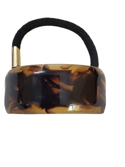 Brown Tortoise Hair Scrunchy #1039