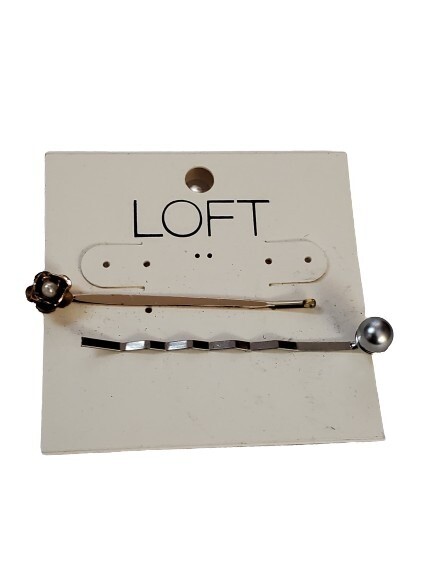 LOFT Floral Faux Pearl Hair Pins #1045