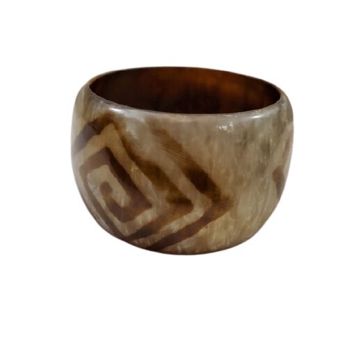 Brown Resin Wide Cuff Bracelet #1487
