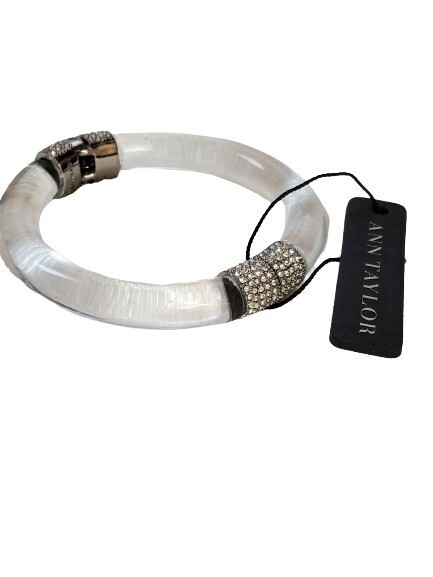Ann Taylor Clear Crystal Bangle Bracelet #917