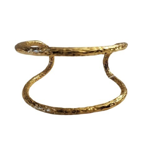 Ann Taylor Textured Gold Cuff Bracelet #1500