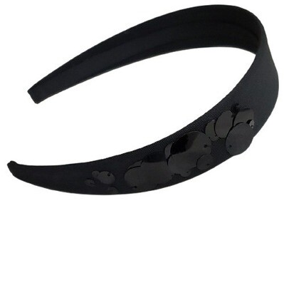 LOFT Black Sequin Headband #632