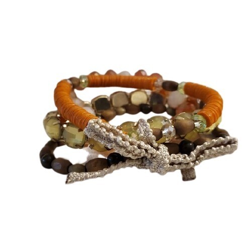 Coral Multi Stretch Bracelet Set #1501