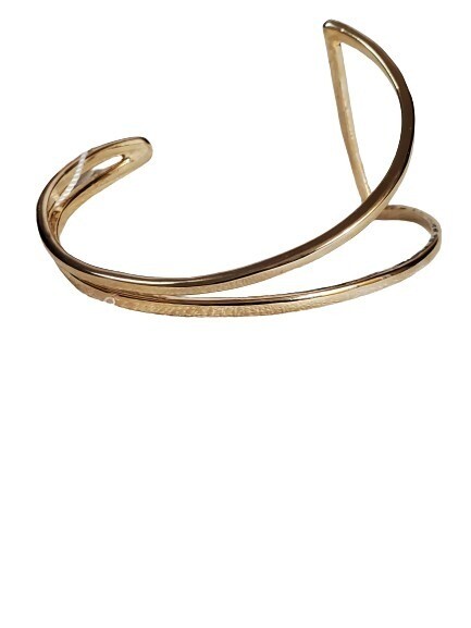 Ann Taylor Goldtone Half Cuff Bracelet #941