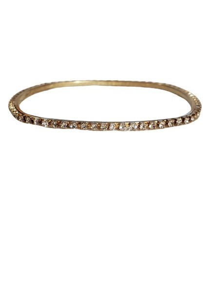 LOFT Goldtone Rhinestone Bangle Bracelet #924