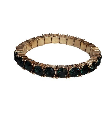Ann Taylor Blue Rhinestone Stretch Bracelet #930