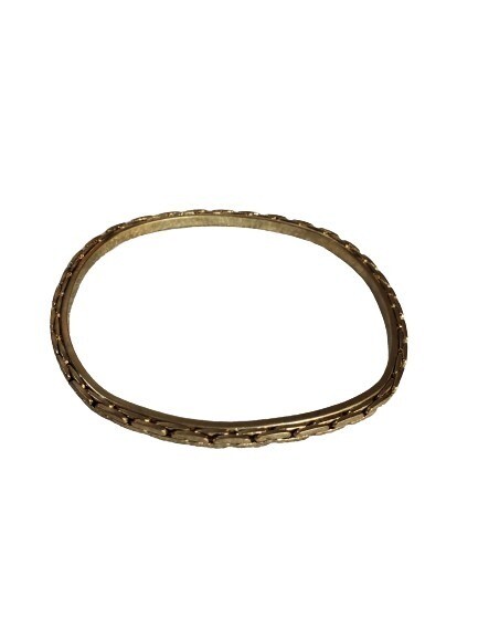 LOFT Goldtone Double Row Bangle Bracelet #946